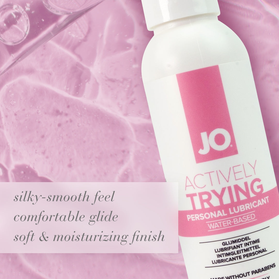 JO Actively Trying fertility-friendly water-based lubricant, 120ml bottle