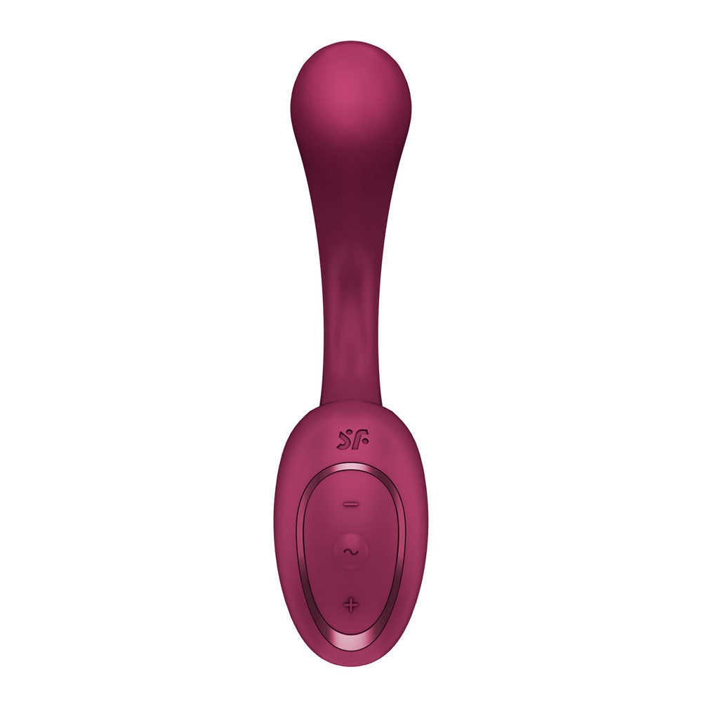 Satisfyer G for Goddess 2 rechargeable rabbit vibrator with flexible shaft and broad outer arm