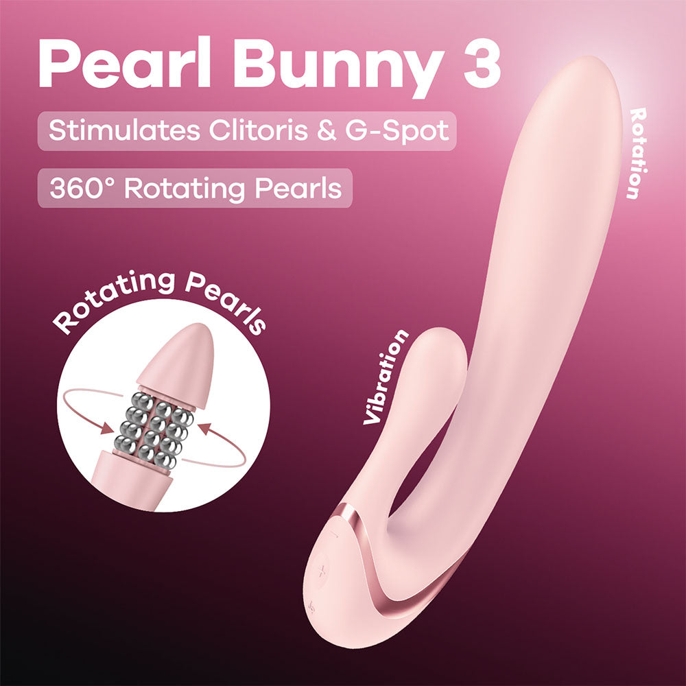 Satisfyer Pearl Bunny 3 rotating rabbit vibrator in Pink
