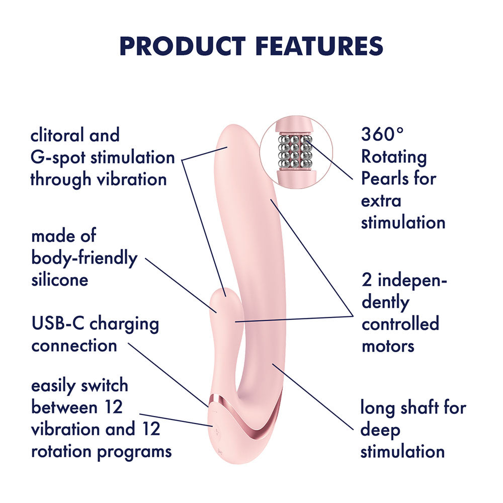 Satisfyer Pearl Bunny 3 rotating rabbit vibrator in Pink