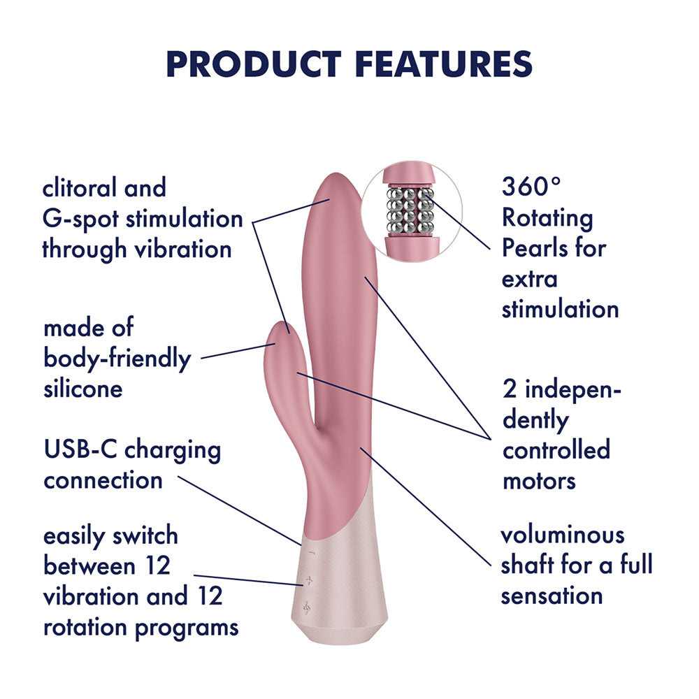 Satisfyer Pearl Bunny 1 rotating rabbit vibrator in Pink