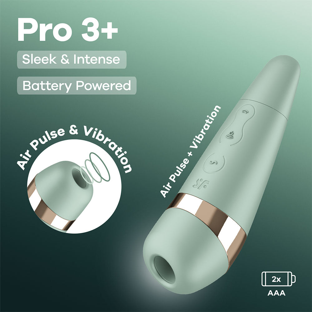 Satisfyer Pro 3+ Battery Series air pulse stimulator with vibration