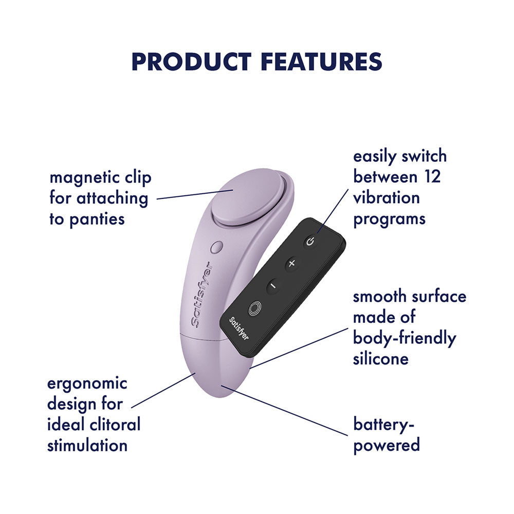 Satisfyer Sexy Secret Battery Series lavender panty vibrator, product image 2