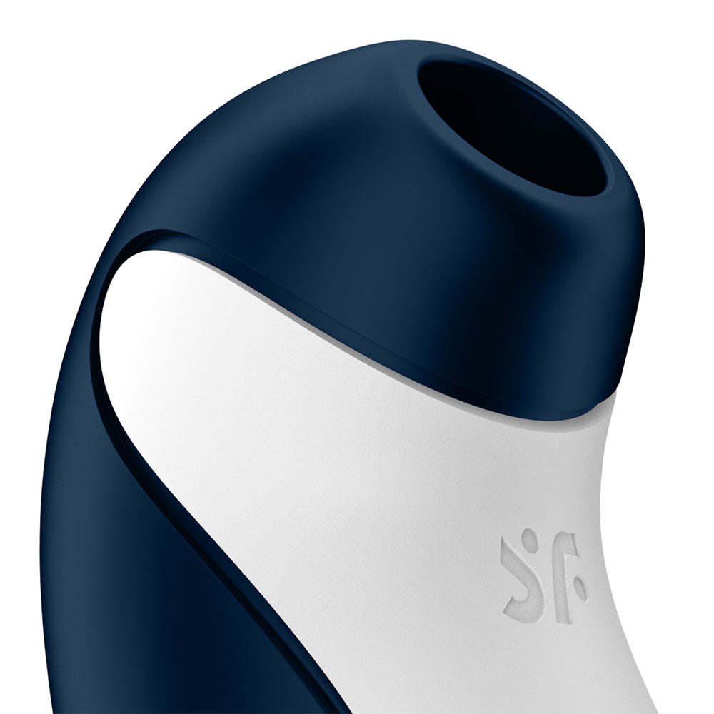 Satisfyer Orca Battery Series navy-blue and white air pulse stimulator, product image 3