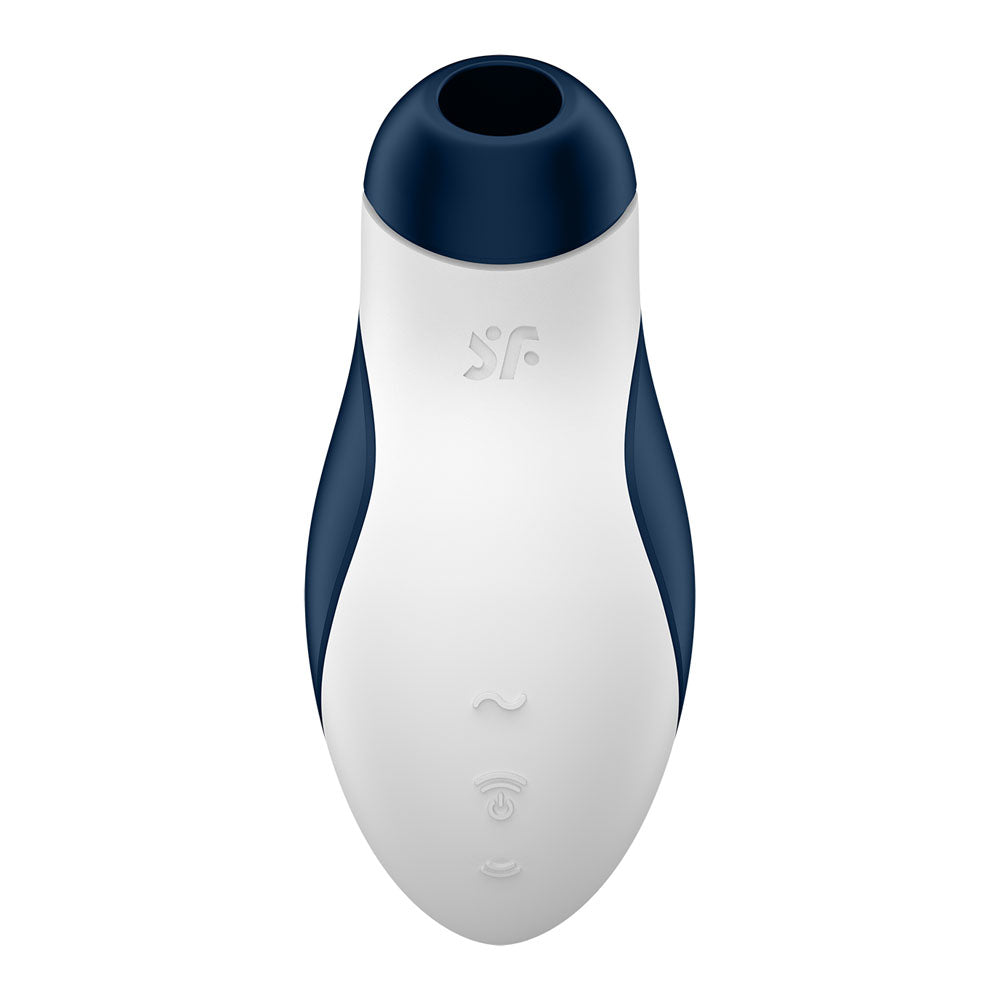 Satisfyer Orca Battery Series navy-blue and white air pulse stimulator, product image 4