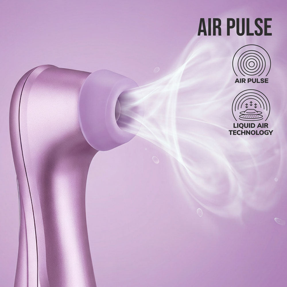Satisfyer Pro 2 Gen 4 in Amethyst showing the air-pulse stimulation feature