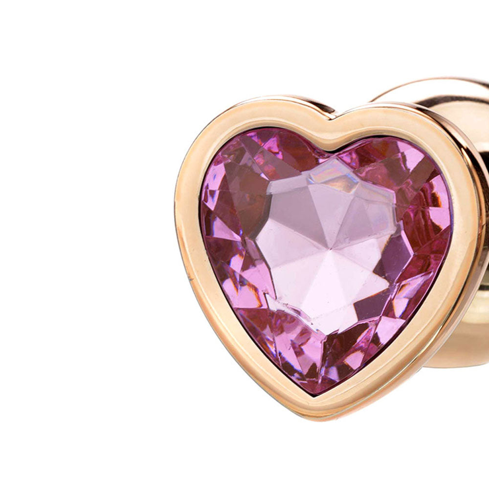 Adam & Eve Rose Gold Heart Gem Anal Training Set – 3 Plugs