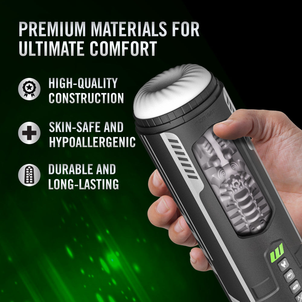 M For Men Master Blaster Vibrating & Sucking Auto Stroker With Warming | The Love Boulevard