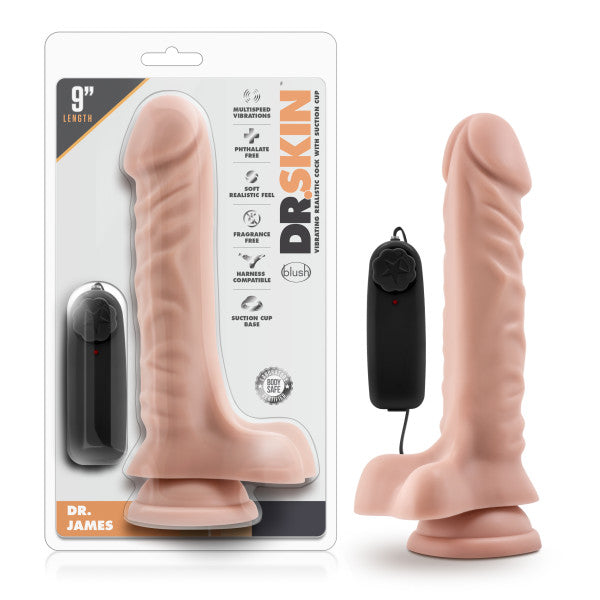 Dr. Skin Dr. James 22.9cm Vibrating Dildo | The Love Boulevard