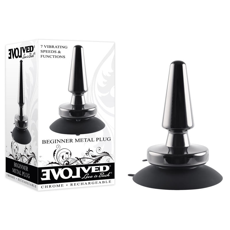 Evolved Beginner Metal Vibrating Butt Plug | The Love Boulevard
