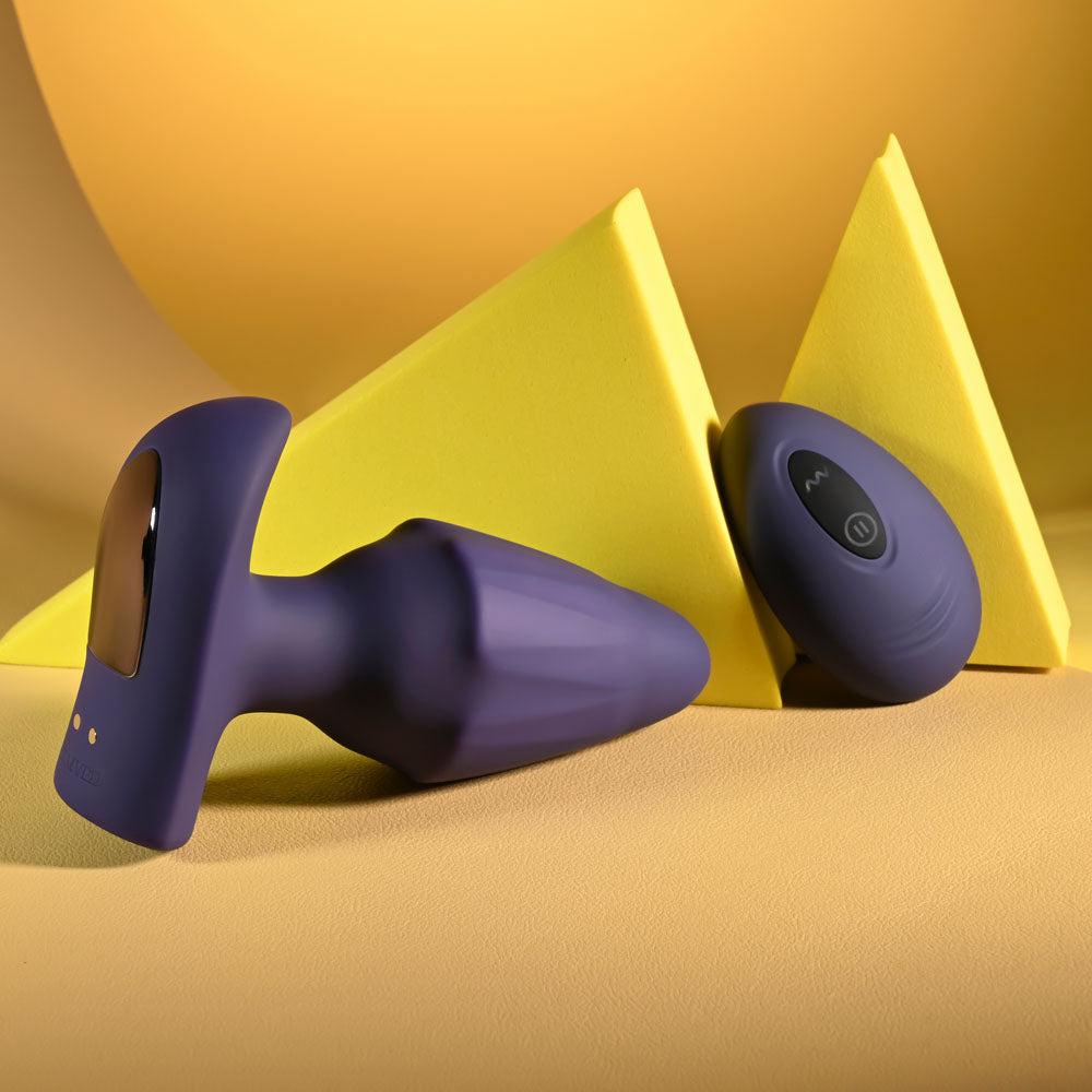 Evolved Starburst 10.2cm (4 inches) purple remote-controlled butt plug — product image 5