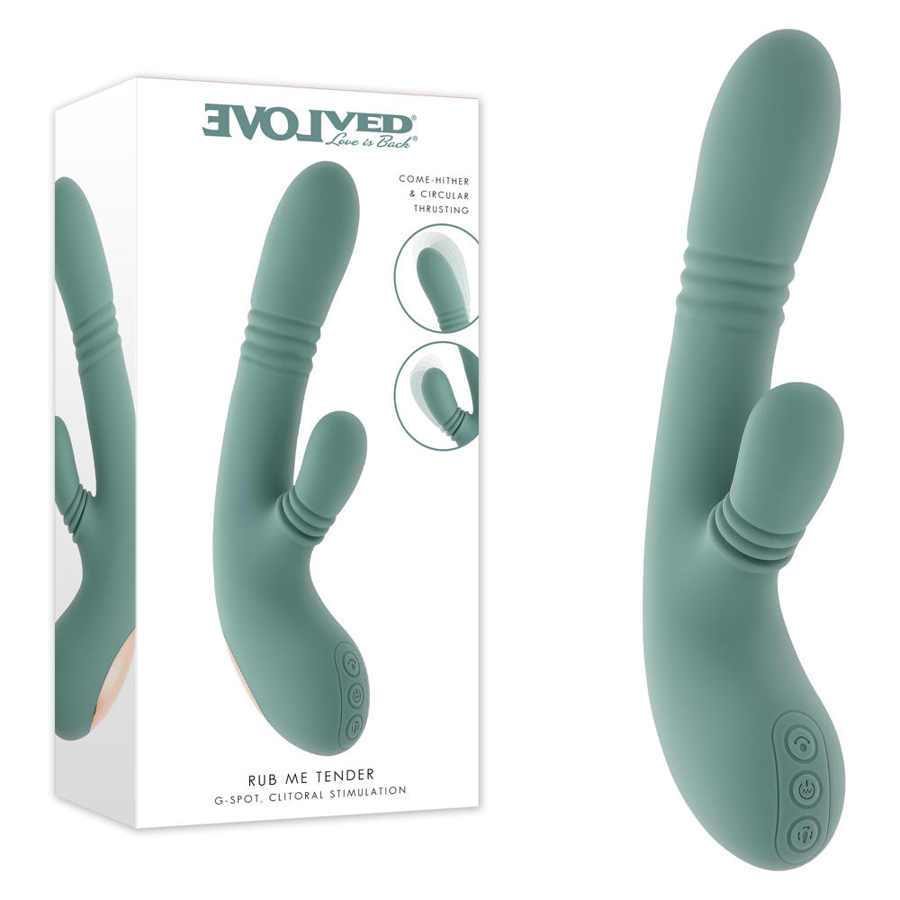 Evolved Rub Me Tender green rechargeable rabbit vibrator
