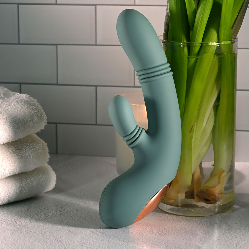 Evolved Rub Me Tender green rechargeable rabbit vibrator — product image 2