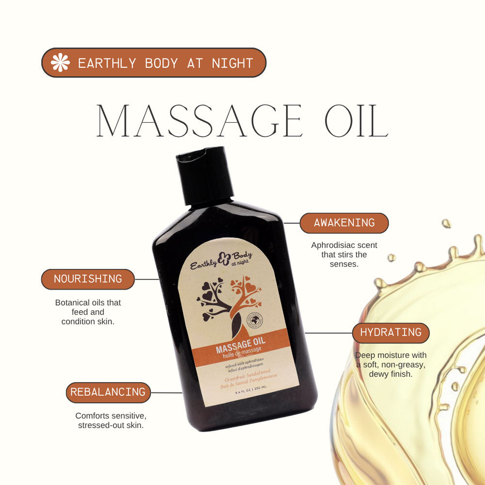 Earthly Body Grapefruit Sandalwood Massage Oil 250ml | The Love Boulevard