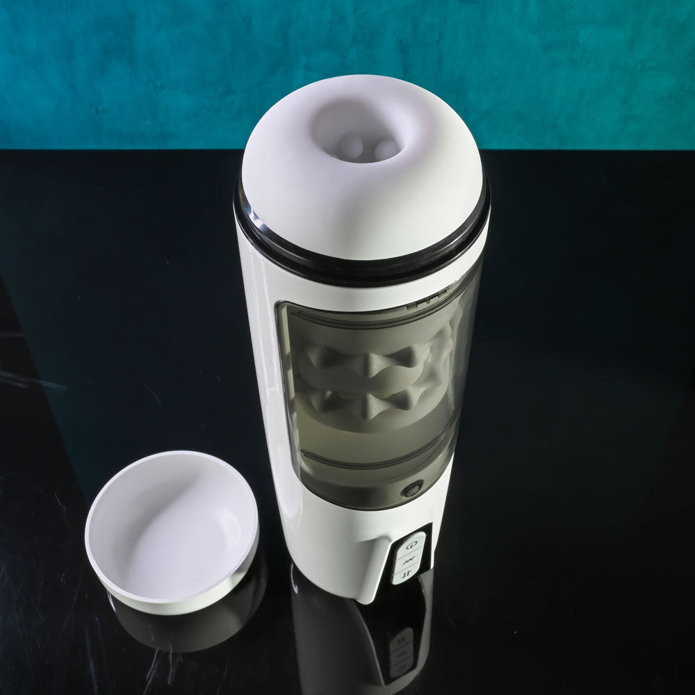 Get Your Stroke On rechargeable thrusting and vibrating automatic masturbator — product view 6