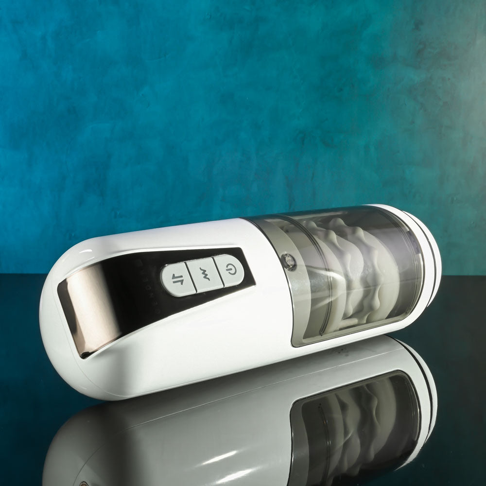 Get Your Stroke On rechargeable thrusting and vibrating automatic masturbator — product view 7