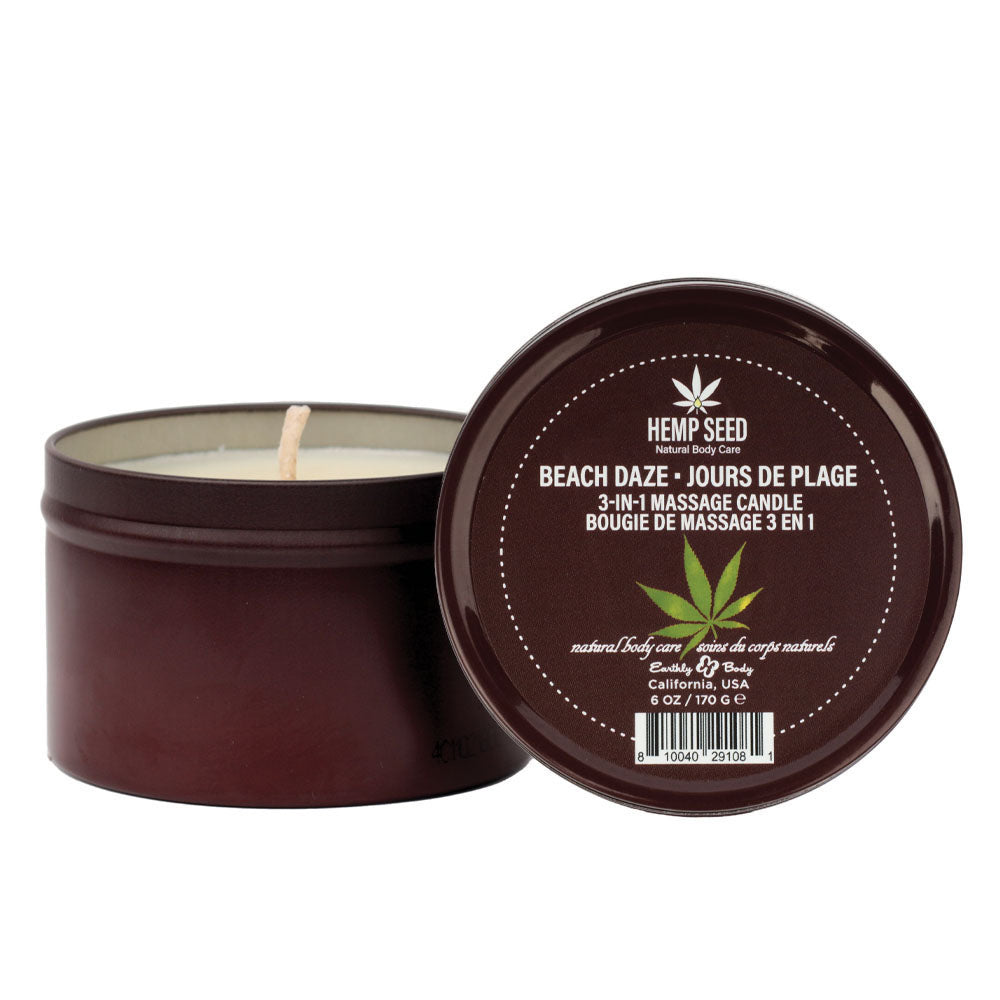 Earthly Body Beach Daze coconut and pineapple 3-in-1 massage candle 170g