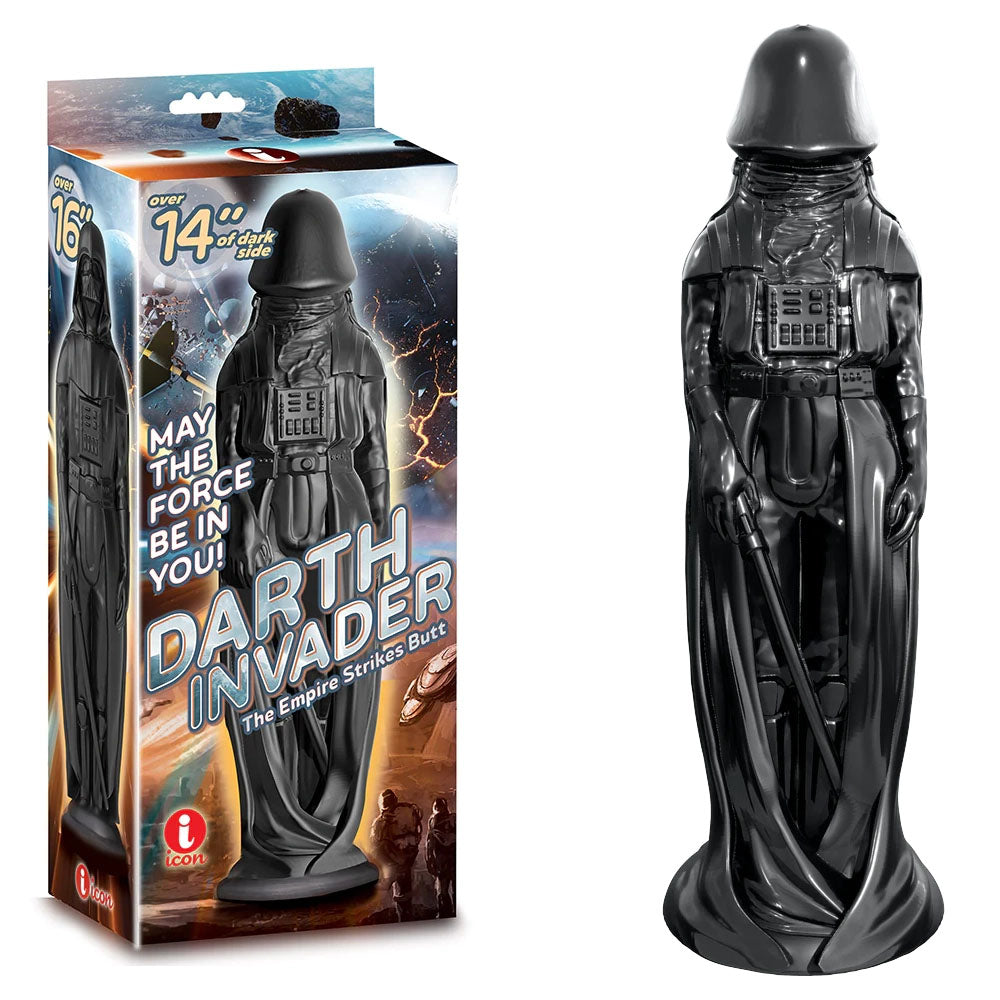 Icon Brands Darth Invader black 35.5cm fantasy dildo with suction base