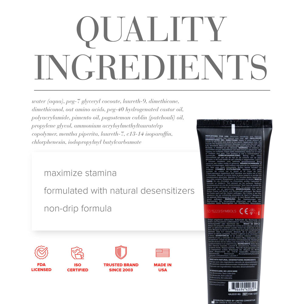 JO Prolonger delay gel for men 60ml tube