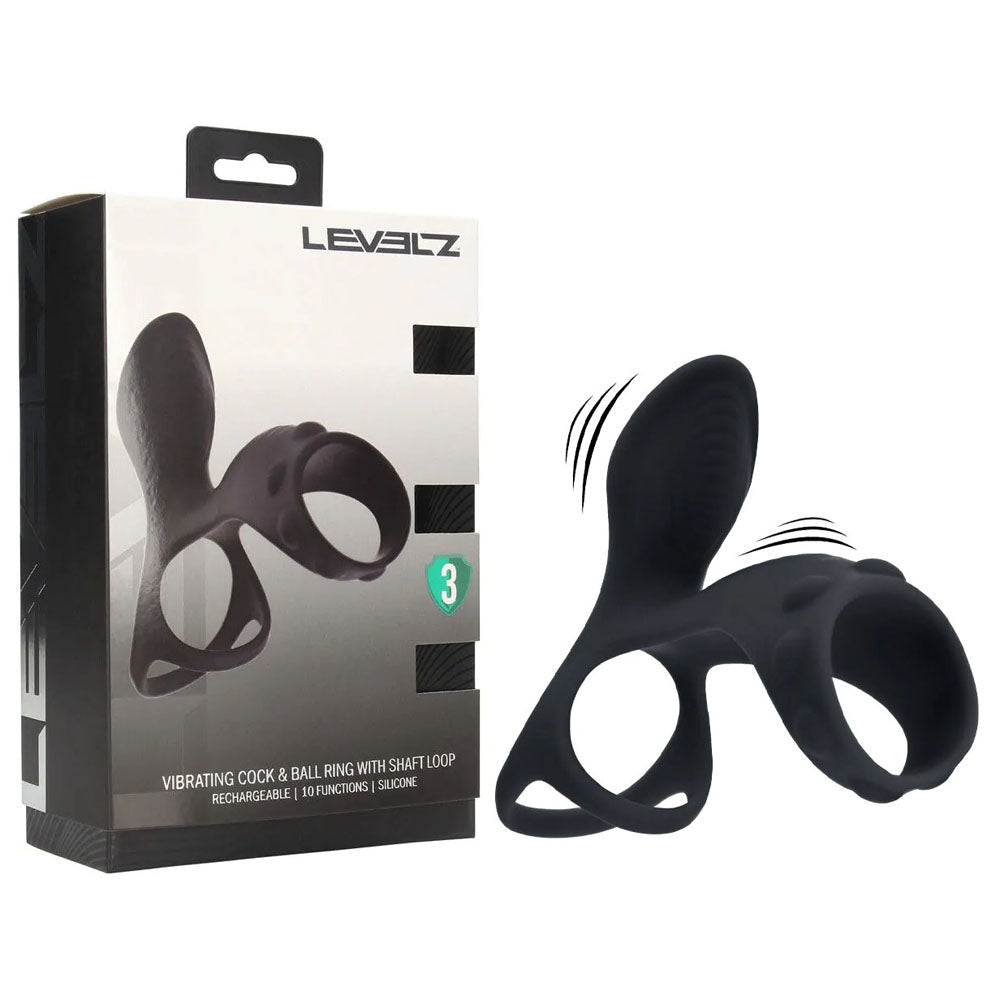 Levelz Vibrating Cock & Ball Ring with Shaft Loop | The Love Boulevard