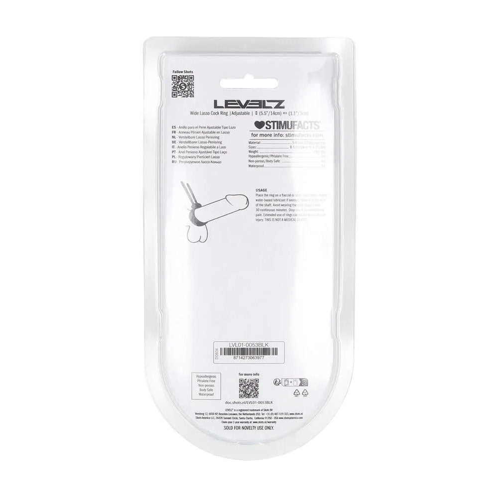 Levelz Wide Adjustable Lasso Cock Ring | The Love Boulevard