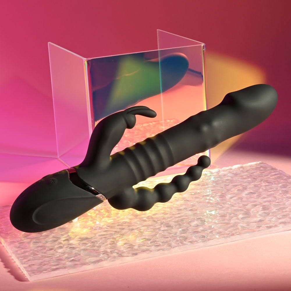 Playboy Big Bunny Energy Rabbit Vibrator With Anal Beads | The Love Boulevard