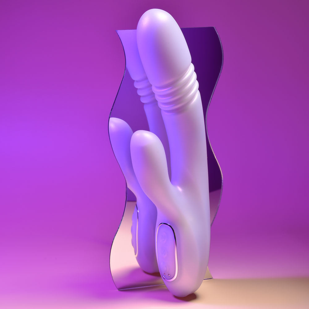 Playboy Pleasure Bumping Bunny Thrusting & Warming Rabbit Vibrator | The Love Boulevard