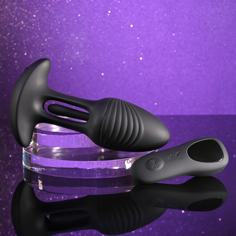 Playboy Rim Shot Vibrating Butt Plug | The Love Boulevard