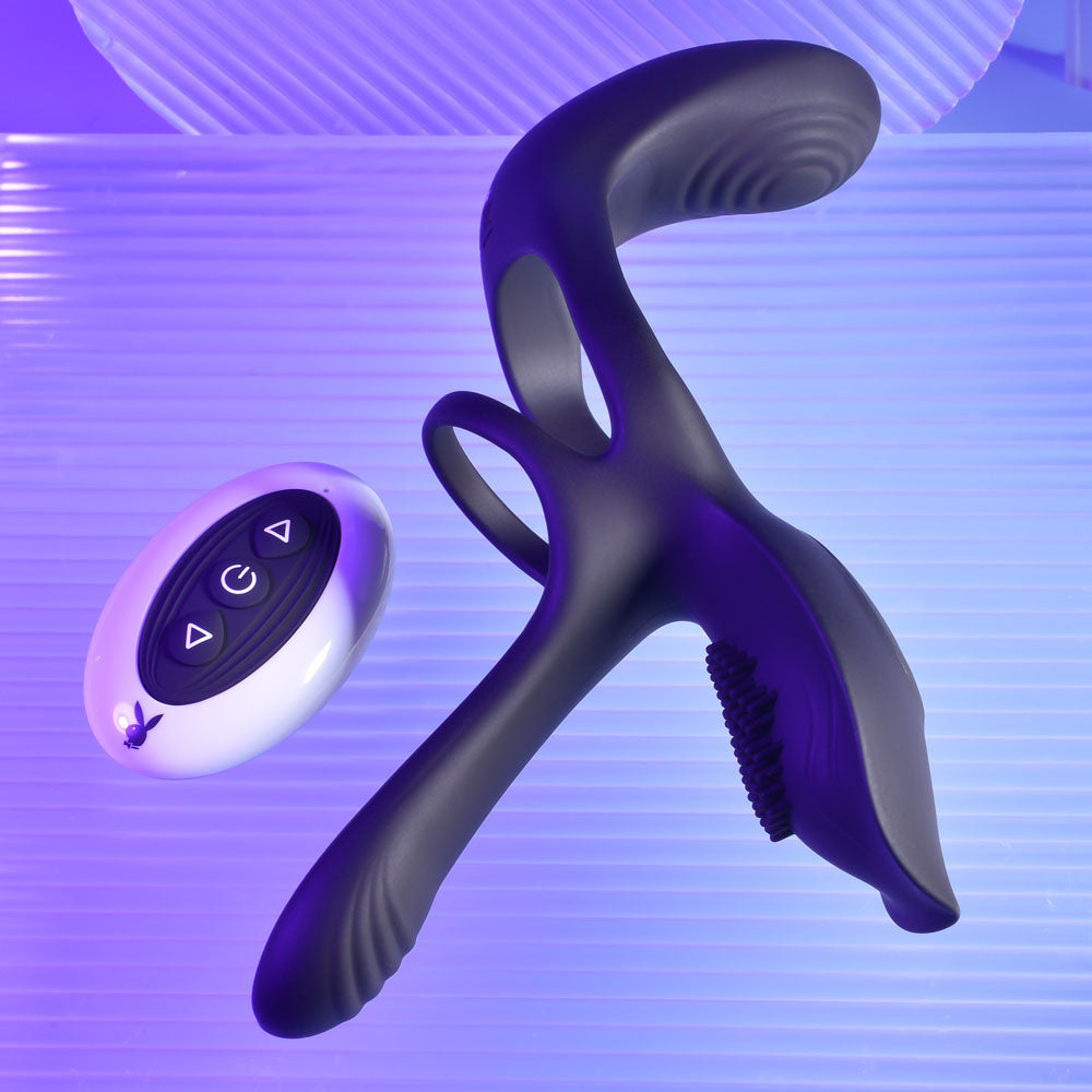 Playboy The 3 Way Vibrating Cock Ring | The Love Boulevard