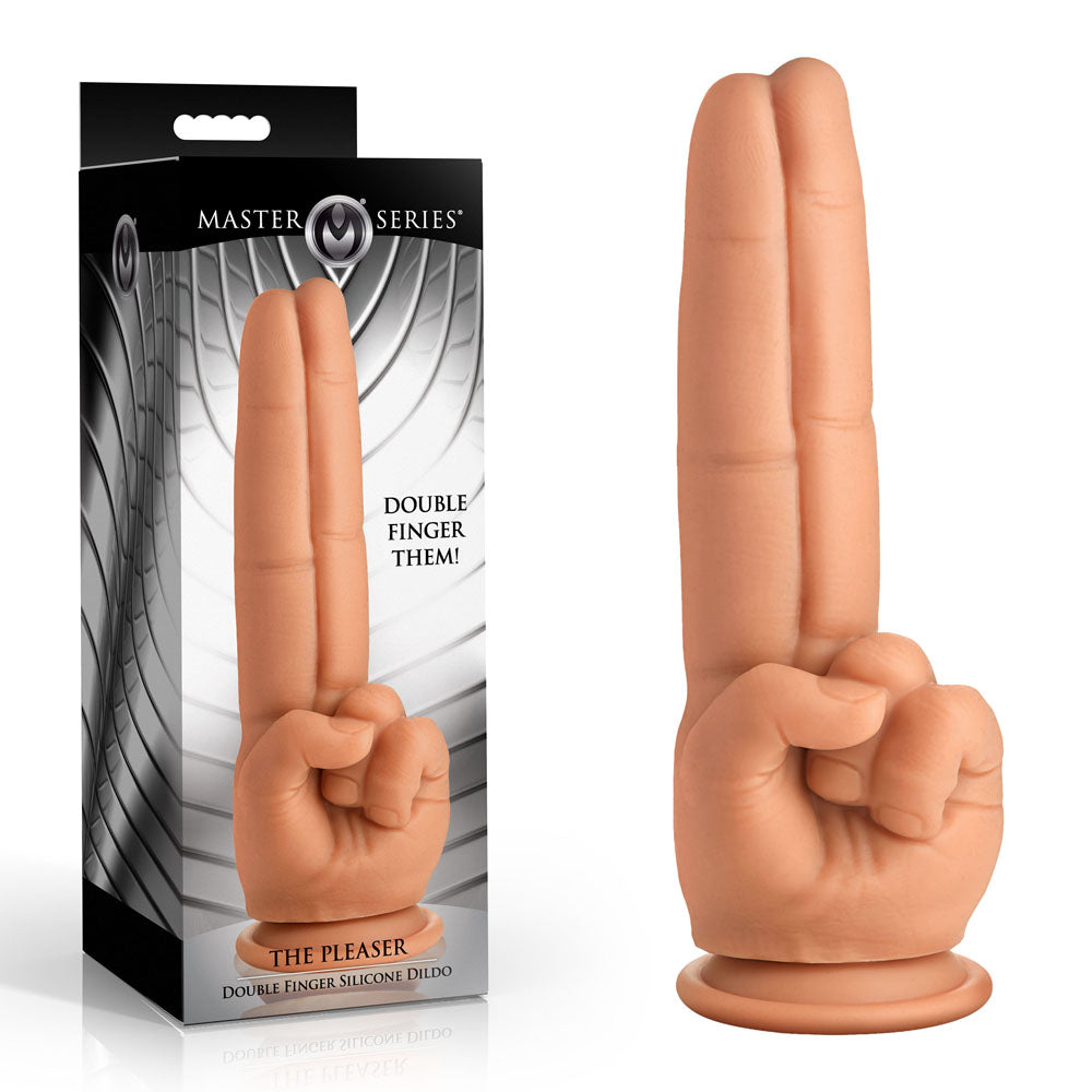 Pleaser Double Finger Suction Dildo | The Love Shop