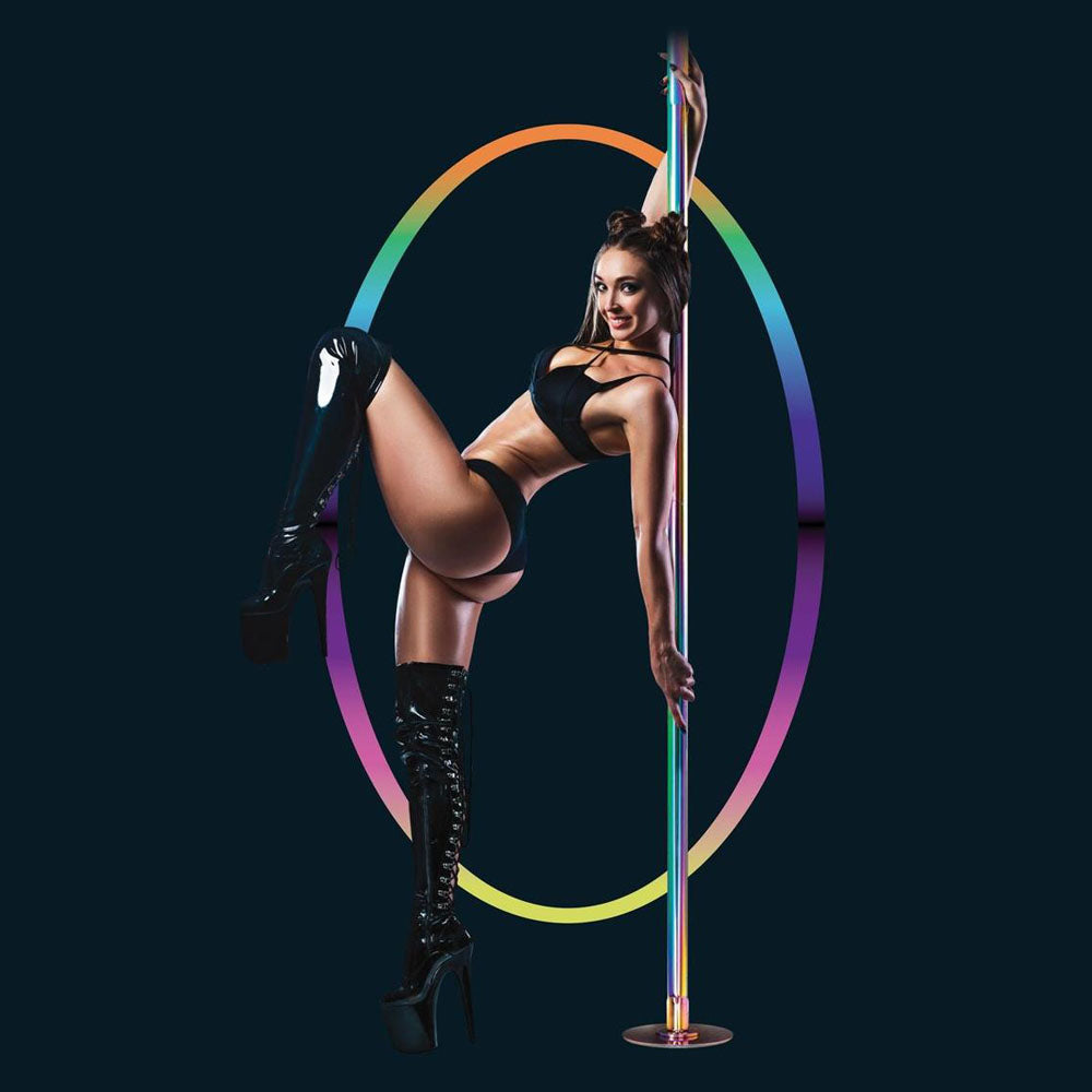Power Pole Pro Rainbow Chrome Dance Pole | The Love Boulevard