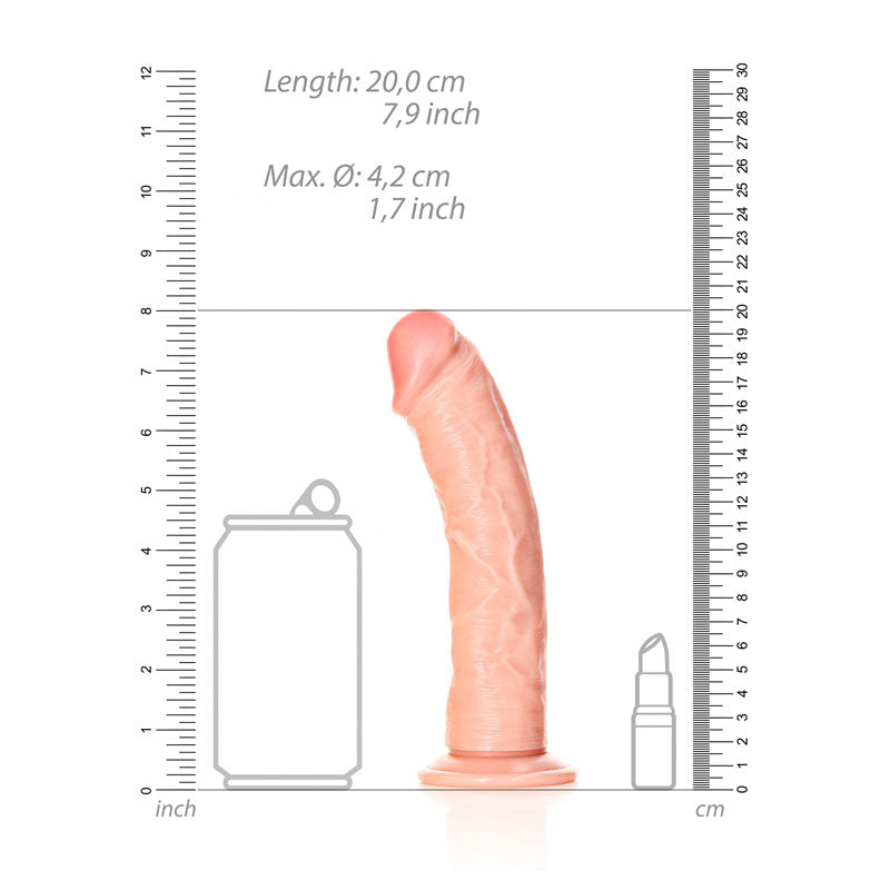 RealRock Curved Realistic Dildo With Suction Cup