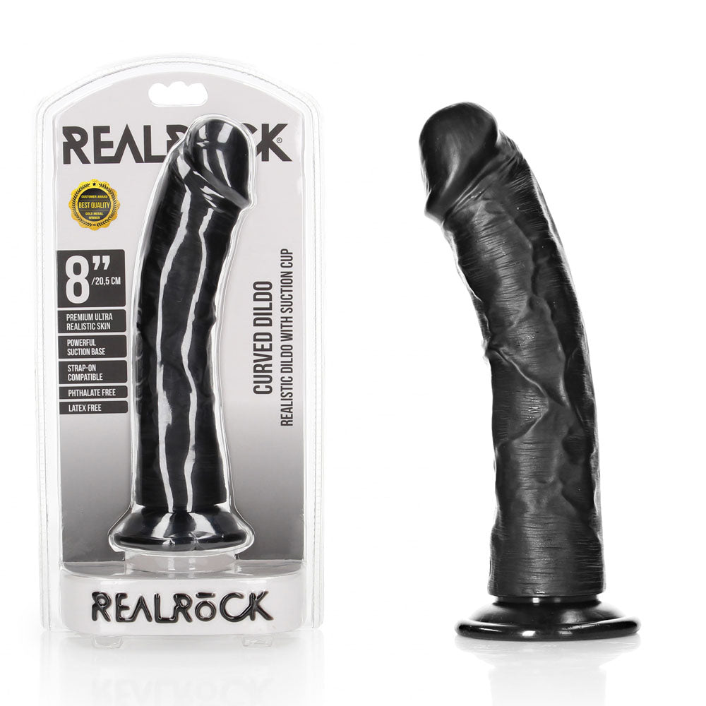 RealRock Curved Realistic Dildo With Suction Cup