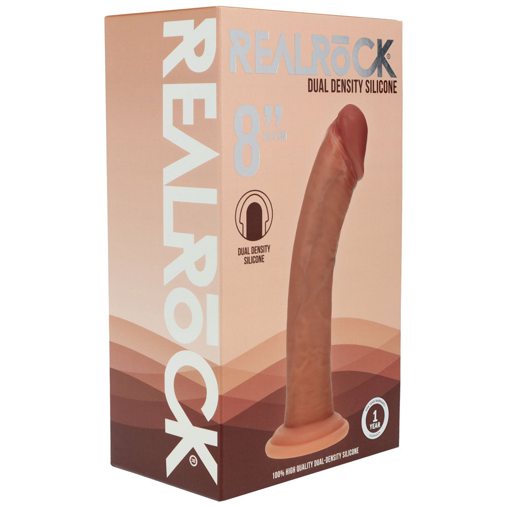 RealRock 20.5cm Dual Density Curved Silicone Dildo