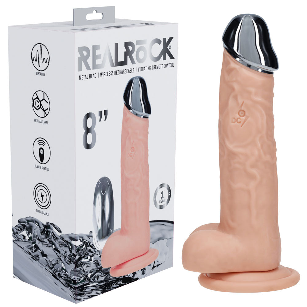 REALROCK Metal Head 22cm Vibrating Dildo | The Love Boulevard