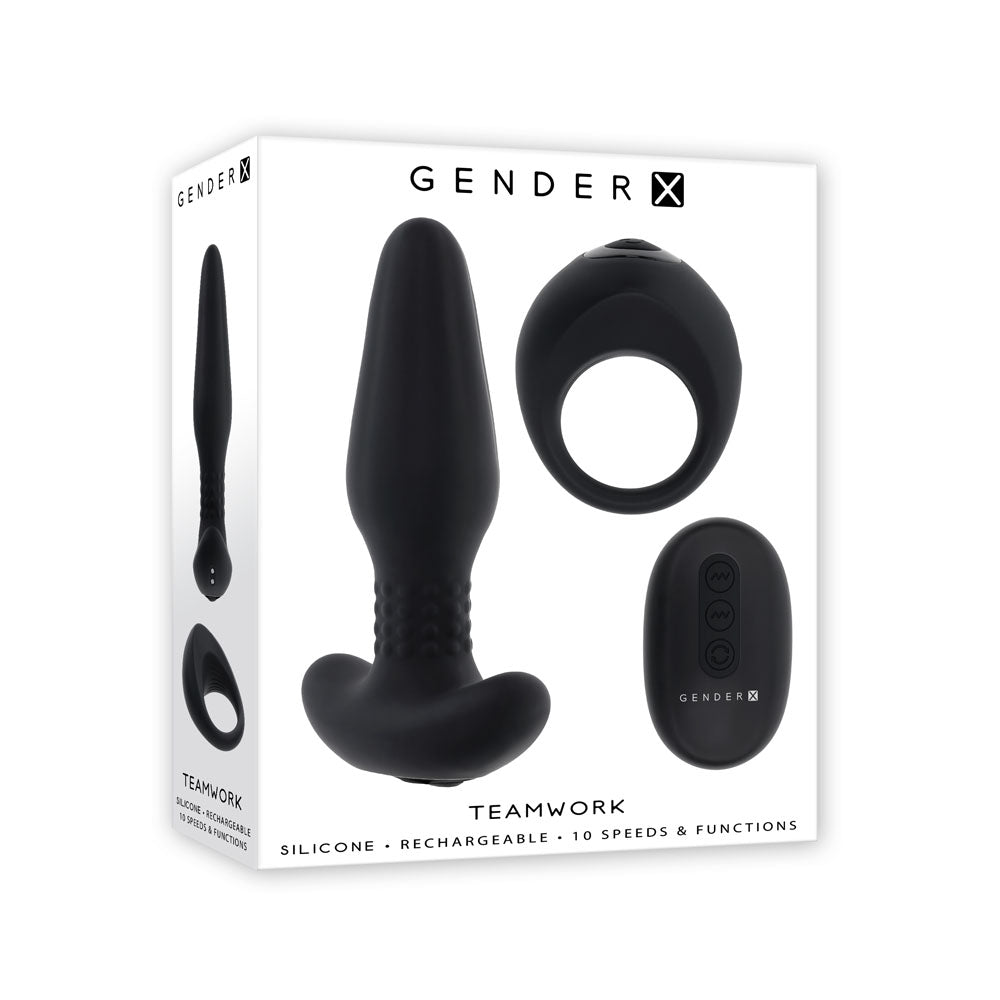 Gender X Teamwork Rechargeable Plug & Cock Ring Set – The Love Boulevard