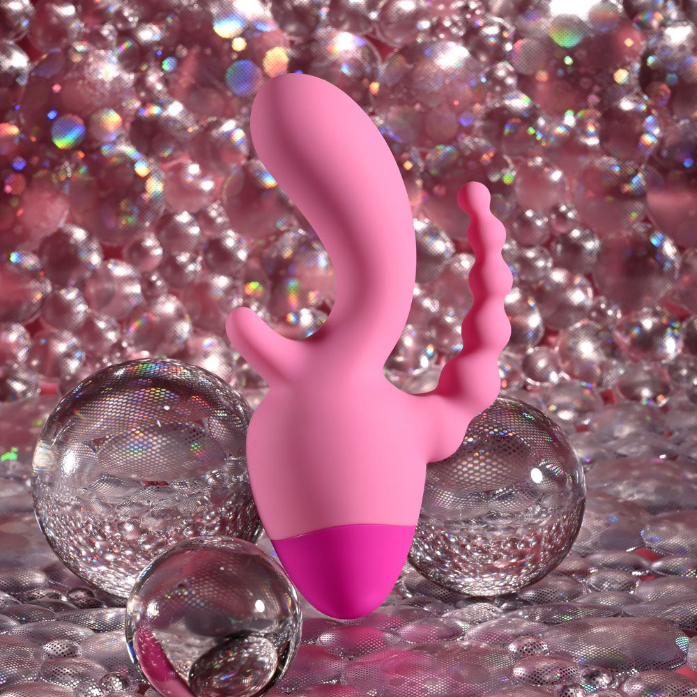 Selopa Game On pink rechargeable mini triple stimulator — product image 3