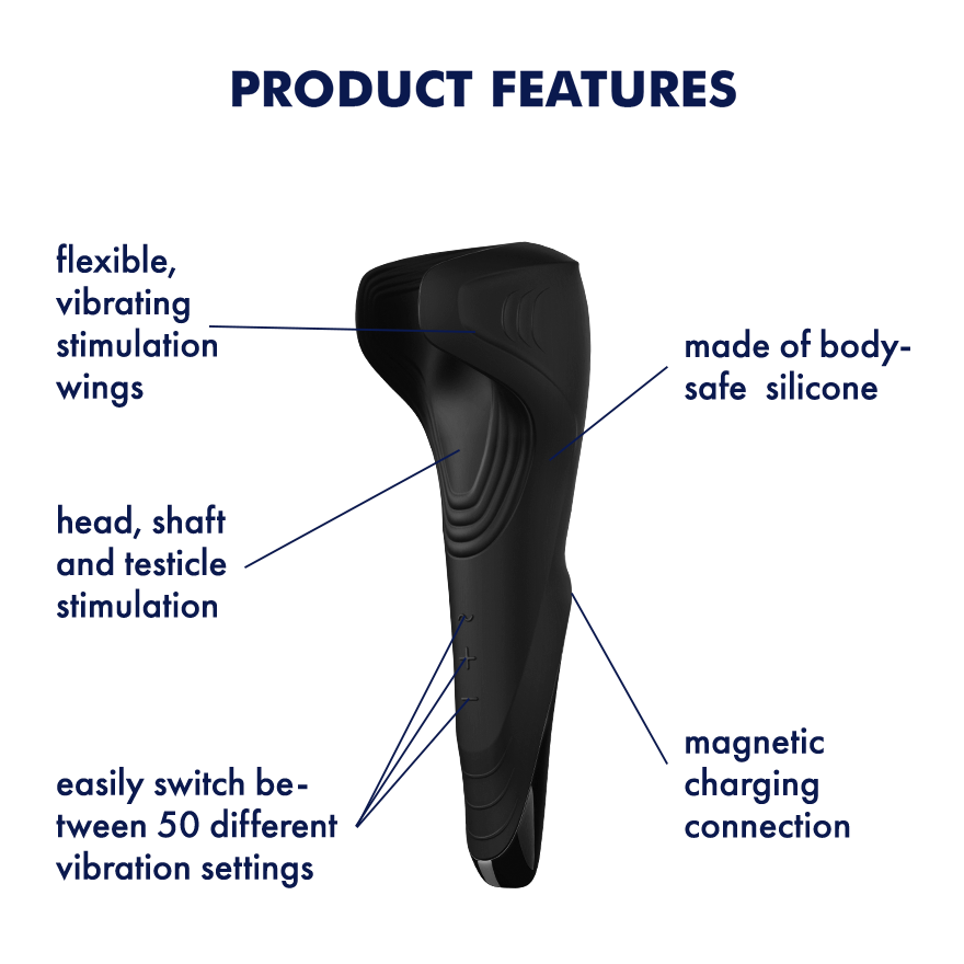 Satisfyer Men Wand Vibrating Masturbator | The Love Boulevard