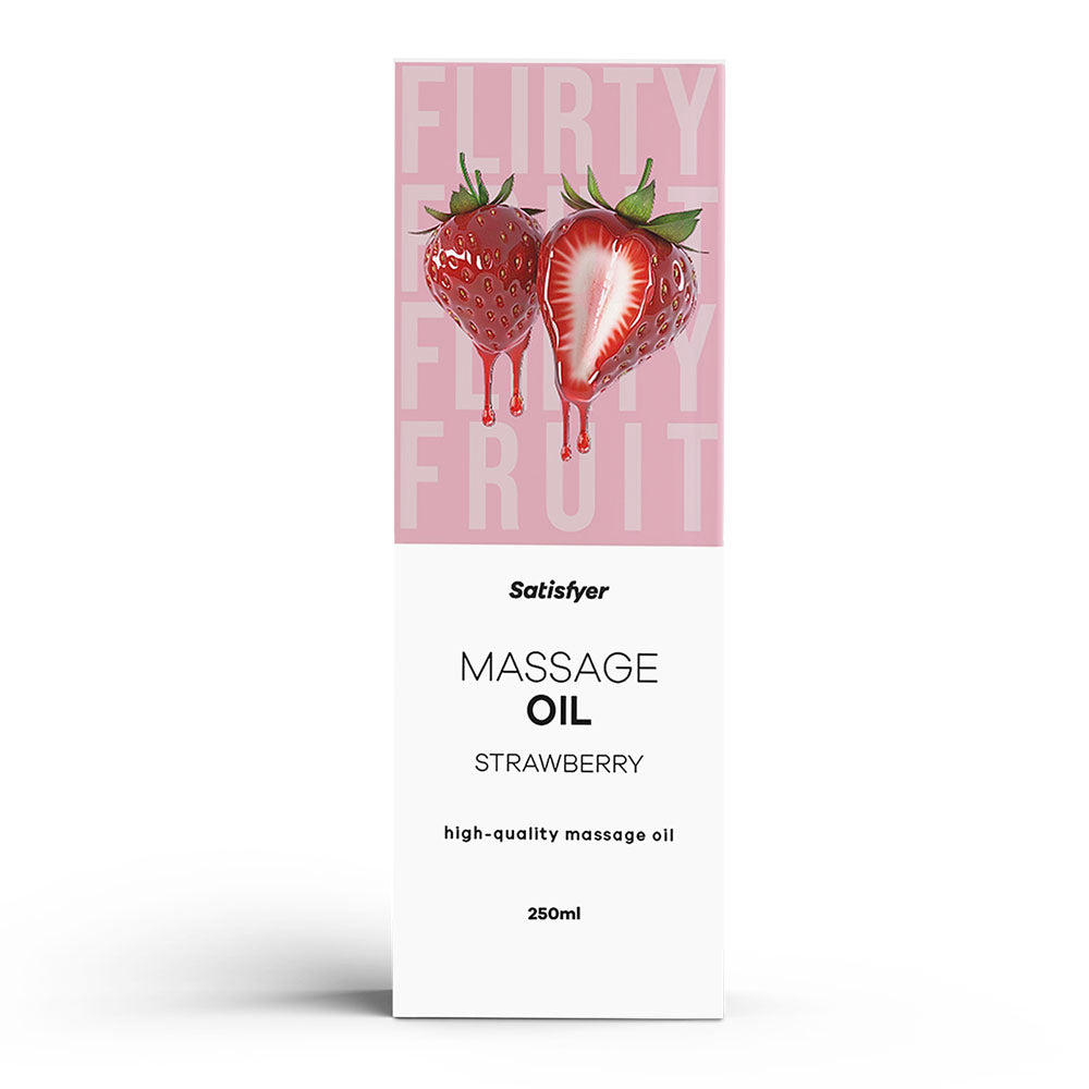 Satisfyer Strawberry Massage Oil 250ml | The Love Boulevard