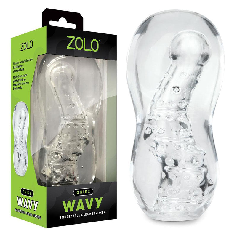 Zolo Gripz – Wavy Clear Stroker Sleeve