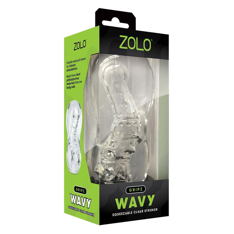 Zolo Gripz – Wavy Clear Stroker Sleeve