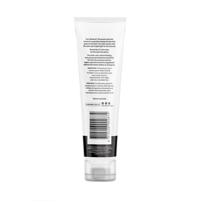 Four Seasons Water-Based Lubricant 100ml with Glow in the Dark Tube