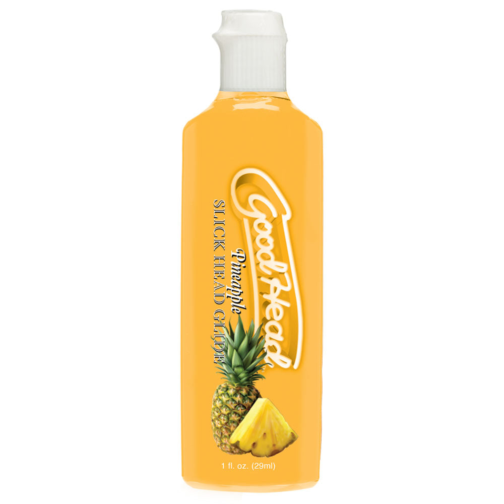 Doc Johnson GoodHead Pineapple stroker set with pineapple-flavoured glide and refresh powder