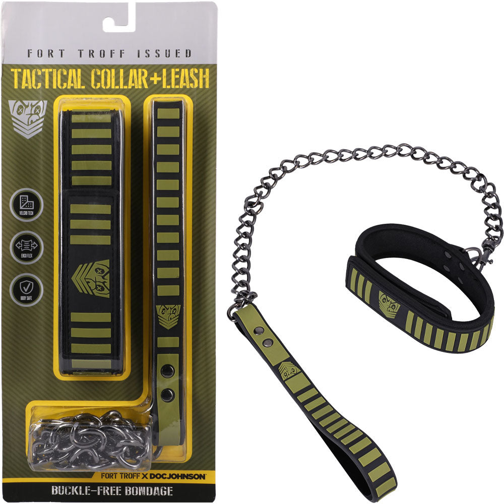 Doc Johnson Fort Troff Tactical Restraint Collar & Leash | The Love Boulevard