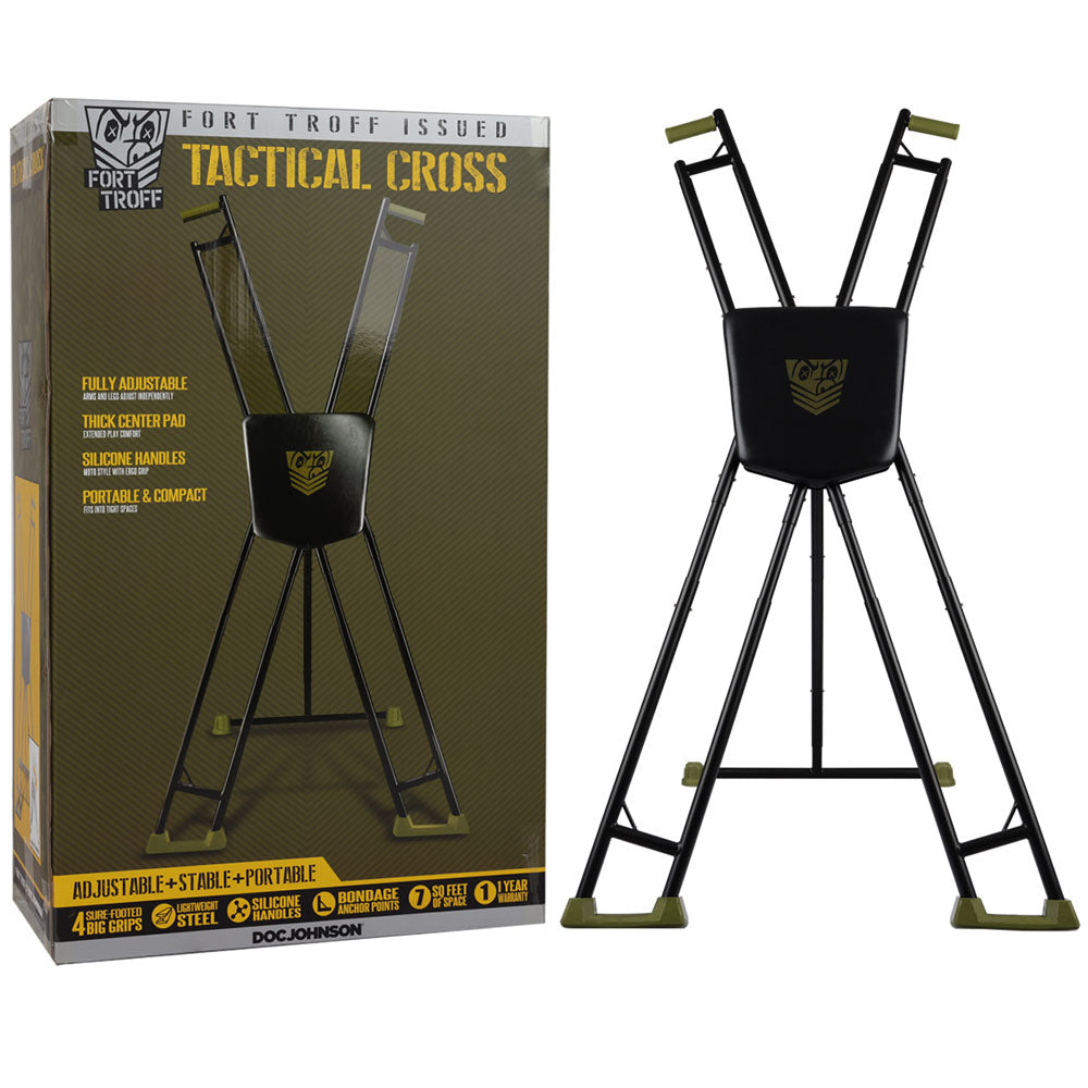 Fort Troff Tactical Cross adjustable freestanding bondage restraint by Doc Johnson