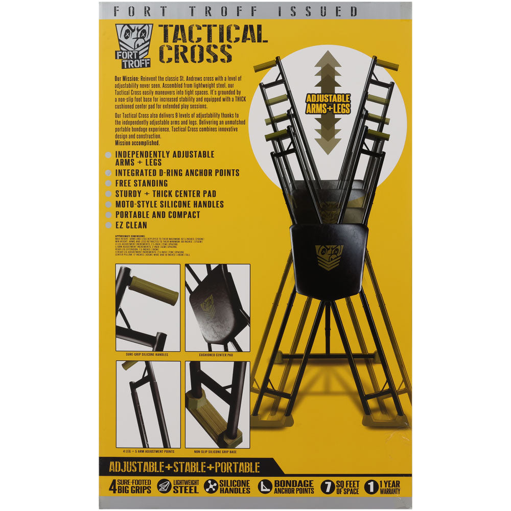 Fort Troff Tactical Cross adjustable freestanding bondage restraint by Doc Johnson