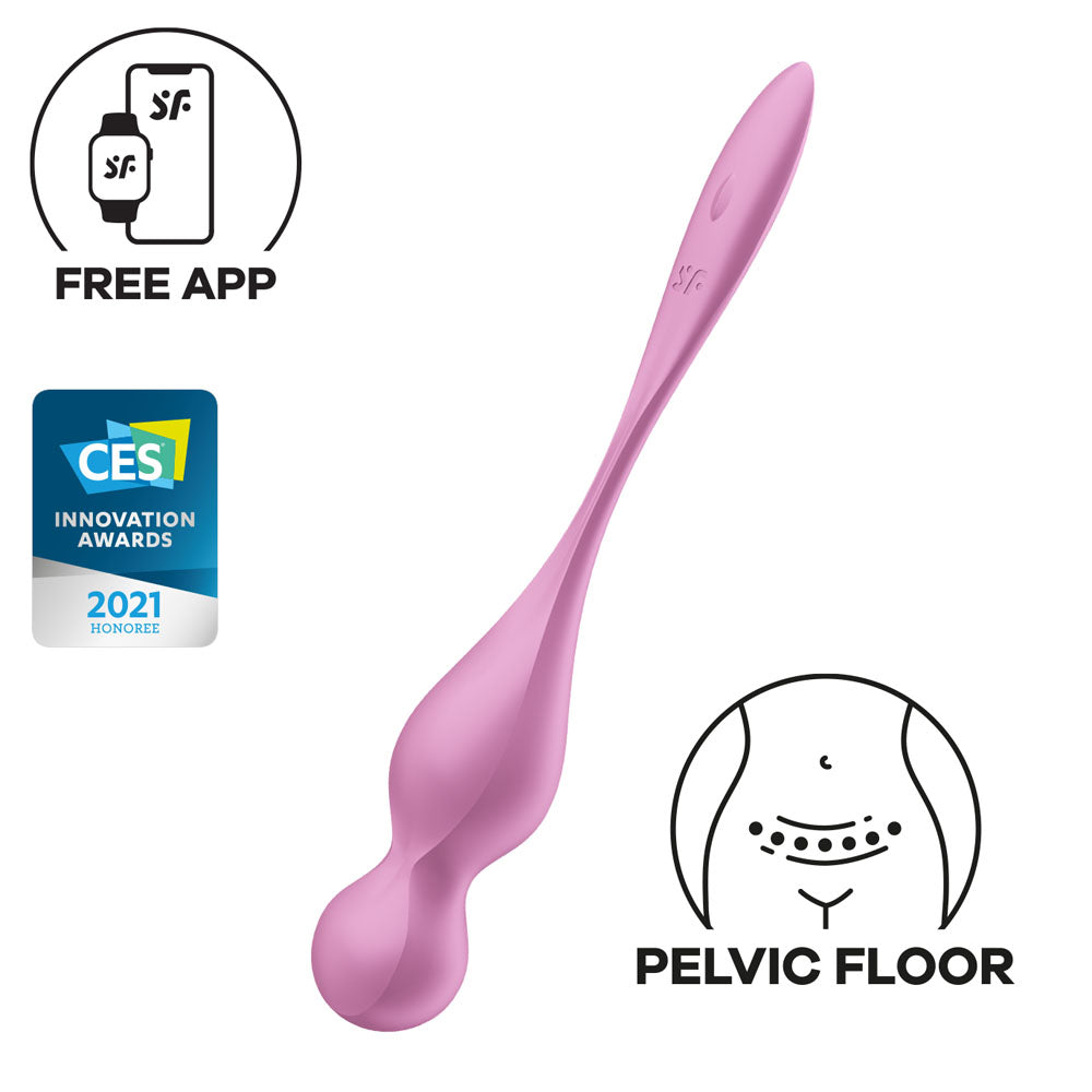 Satisfyer Love Birds 1 app-controlled vibrating kegel trainer in pink