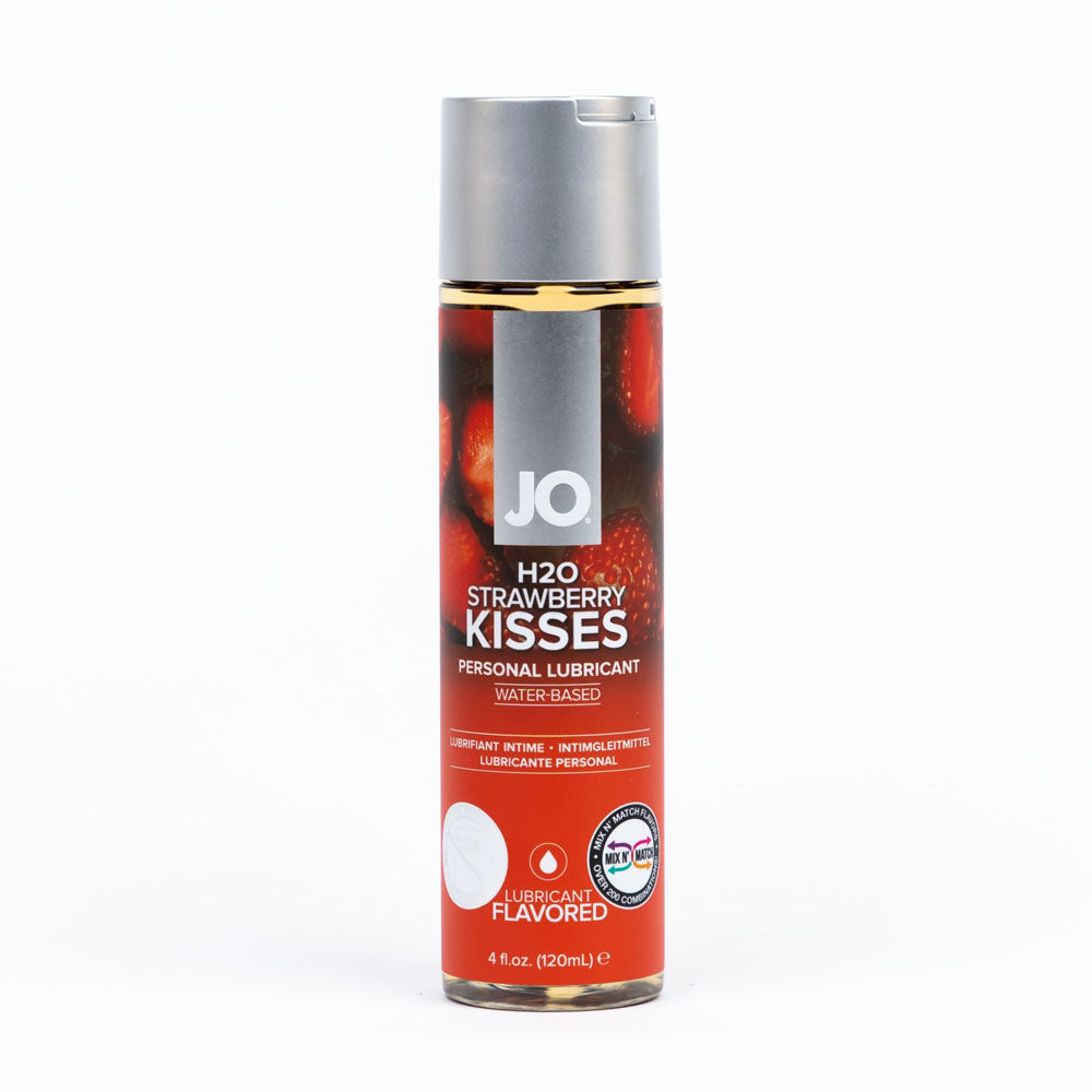 JO H2O Strawberry Kisses strawberry-flavoured water-based lubricant 120ml bottle