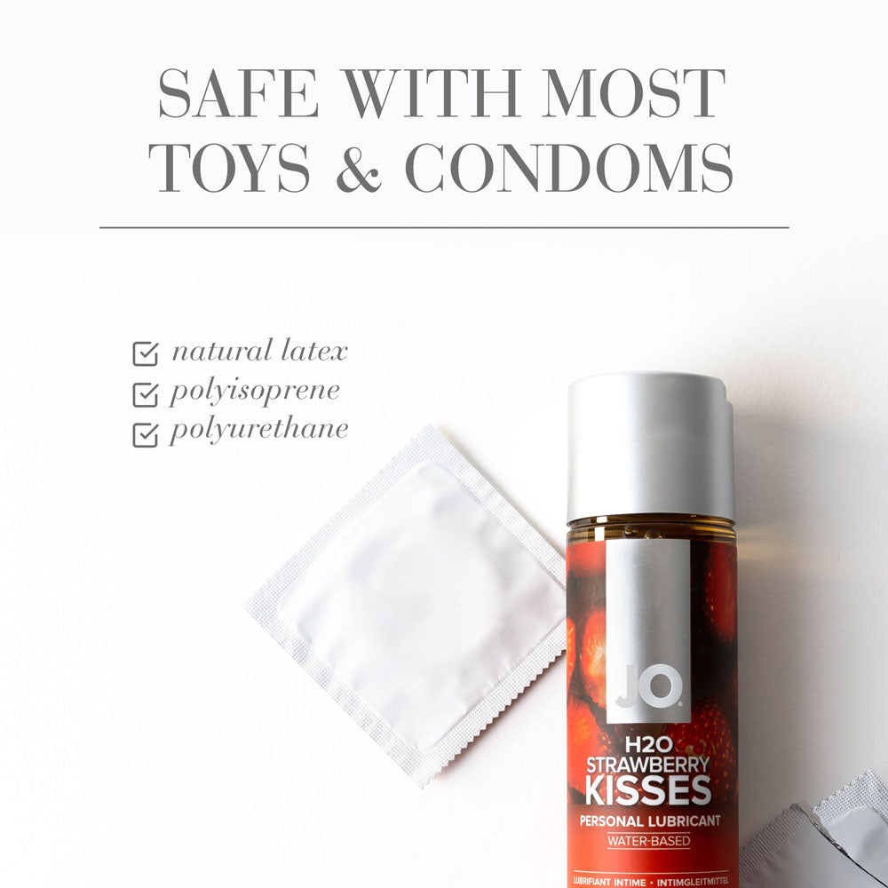 JO H2O Strawberry Kisses strawberry-flavoured water-based lubricant 120ml bottle