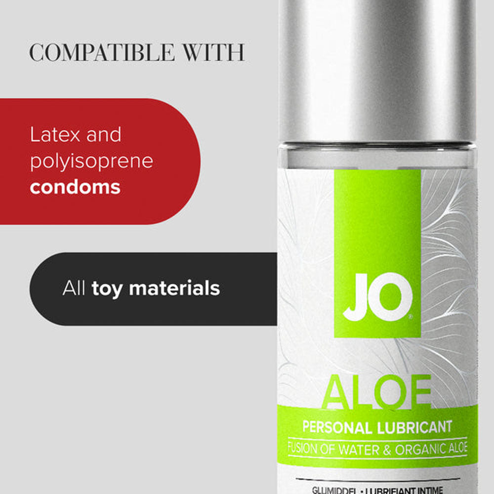 JO Aloe water-based lubricant with organic aloe and hyaluronic acid, 120ml
